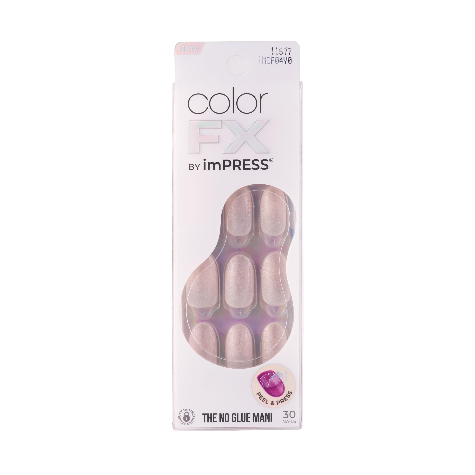 KISS Impress Color FX uñas medias para un look natural y equilibrado