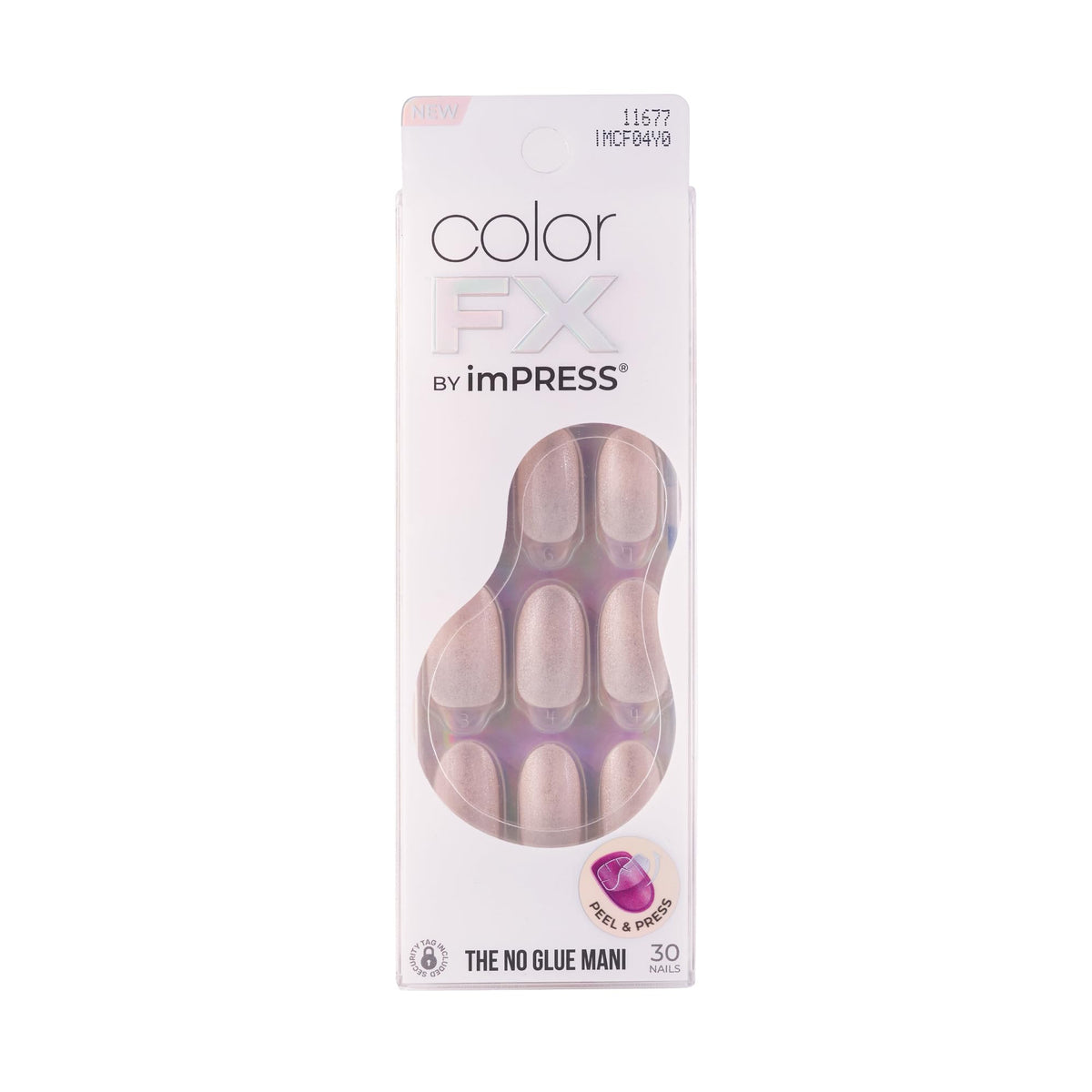 KISS Impress Color FX uñas medias para un look natural y equilibrado