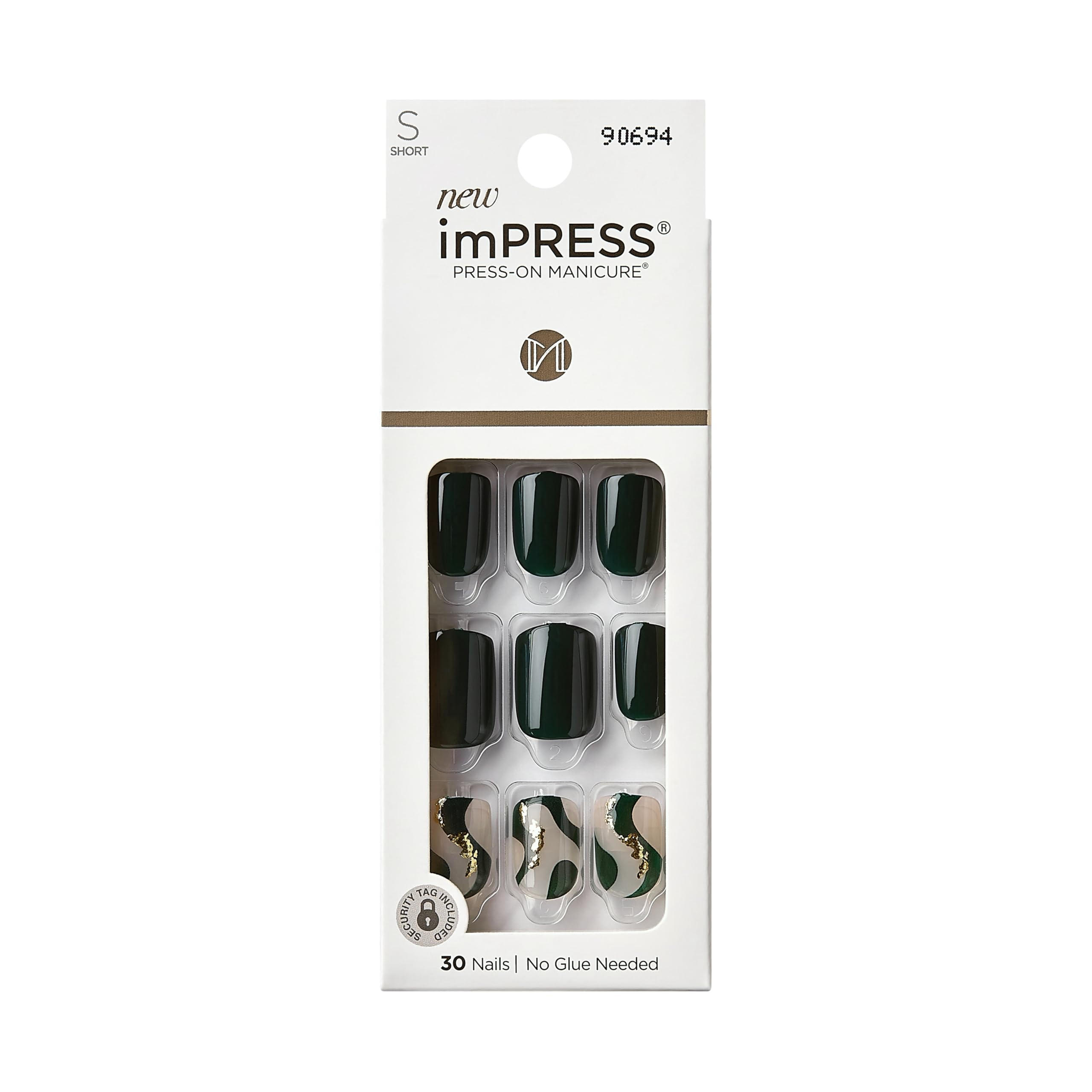 KISS ImPRESS aplicación rápida sin adhesivo para uñas en casa.
