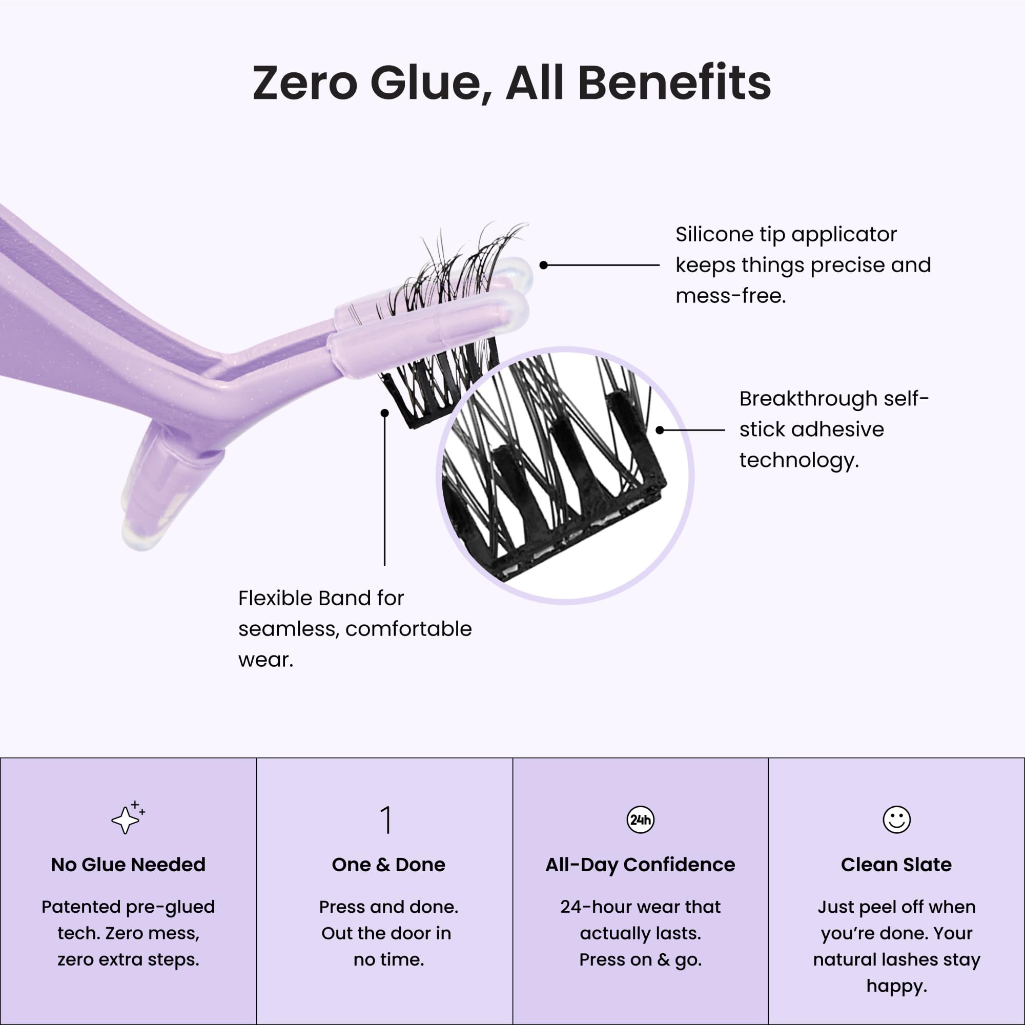 KISS imPRESS snug lash fit with minimal residue.
