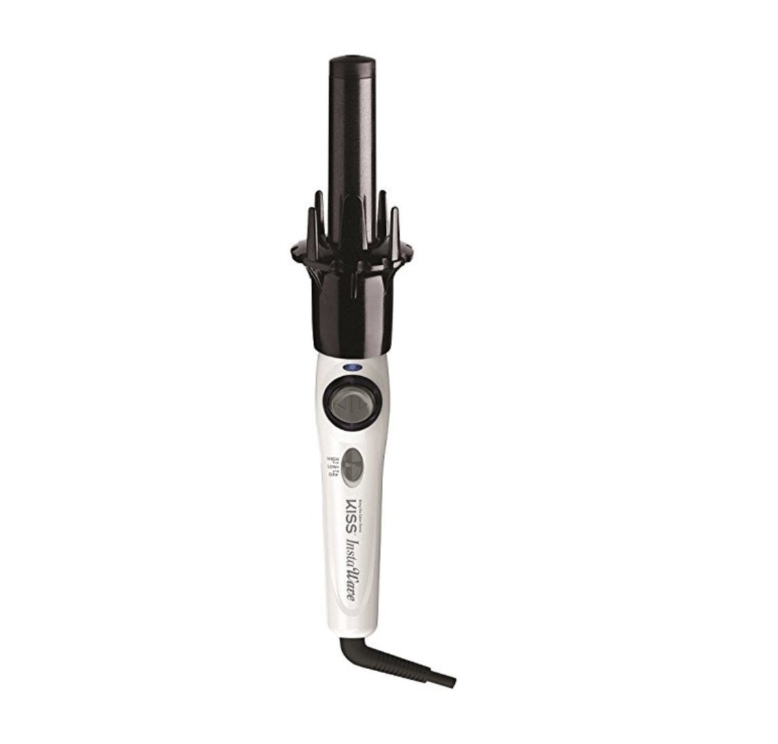KISS Instawave Deluxe front view highlights automatic self-spinning curls for quick styling.