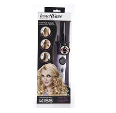 KISS Instawave Deluxe dual heat settings enable versatile styling from soft waves to defined curls.
