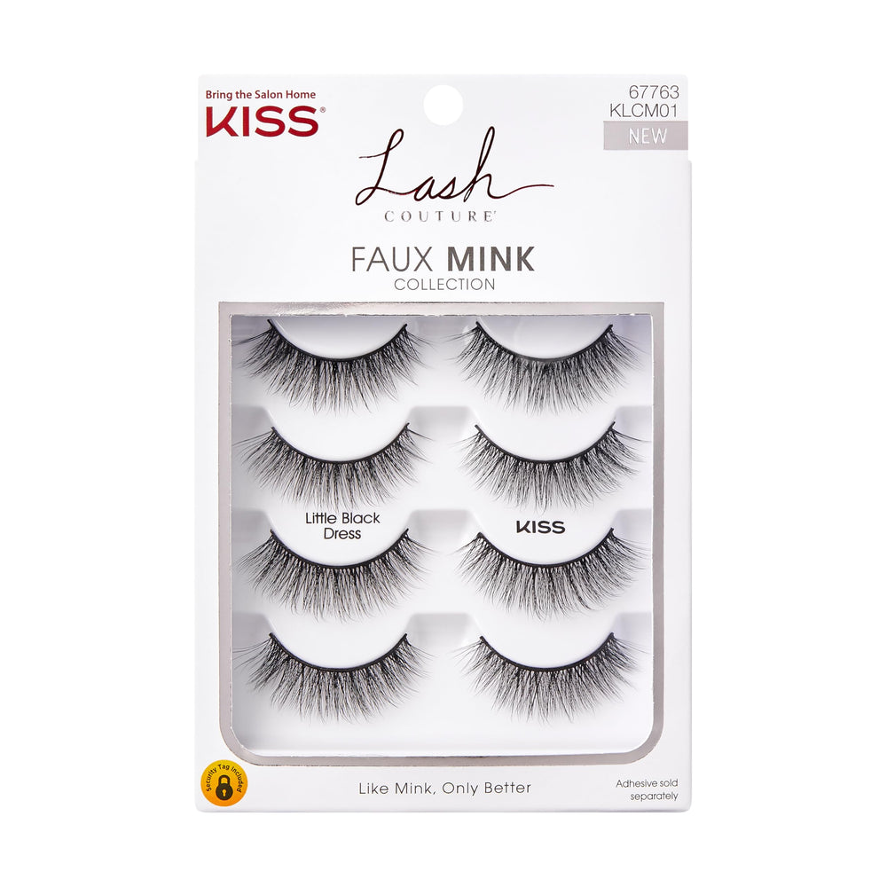 KISS Lash Couture faux mink Little Black Dress 12mm pack for a dramatic evening look