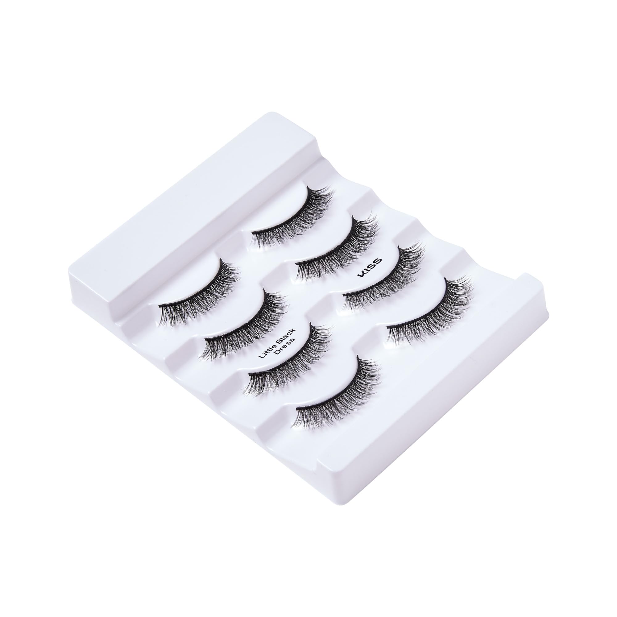 Application-ready KISS Little Black Dress lashes 12mm for easy wear