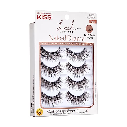KISS Naked Drama Ruffle band close-up highlights cushion band for seamless lash line.