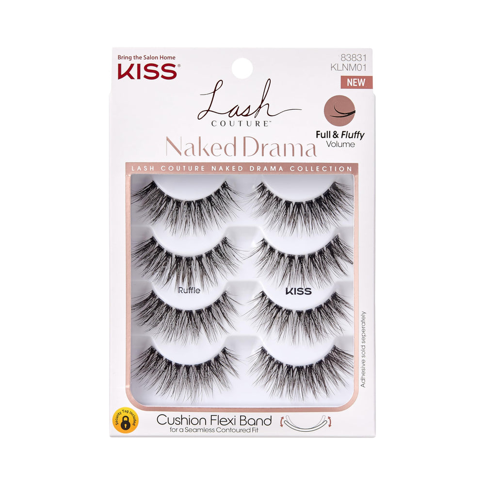 KISS Lash Couture Naked Drama Ruffle style close-up for dramatic flutter and comfort.