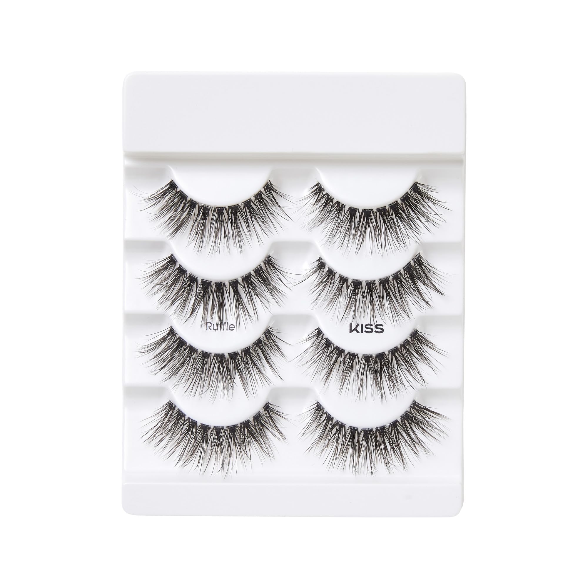 KISS Naked Drama Ruffle Lash close view shows wispy feather finish.