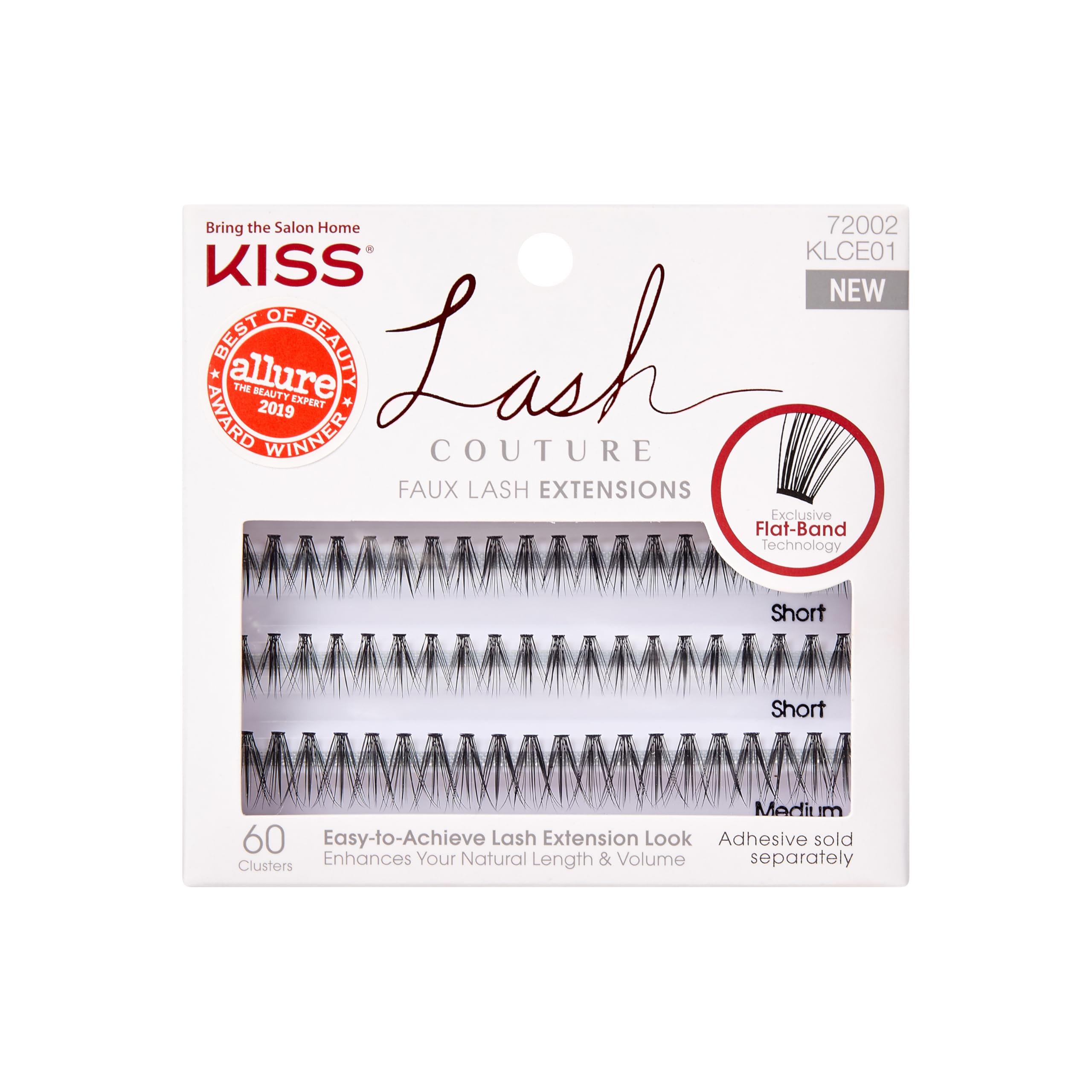 KISS Lash Couture Venus flat-band close-up shows natural-looking lash clusters.