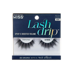 KISS Lash Drip wet-look lashes create bold shine for a dramatic night-out look.