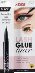 KISS Lash GLUEliner felt-tip application close-up for effortless lining and bonding.