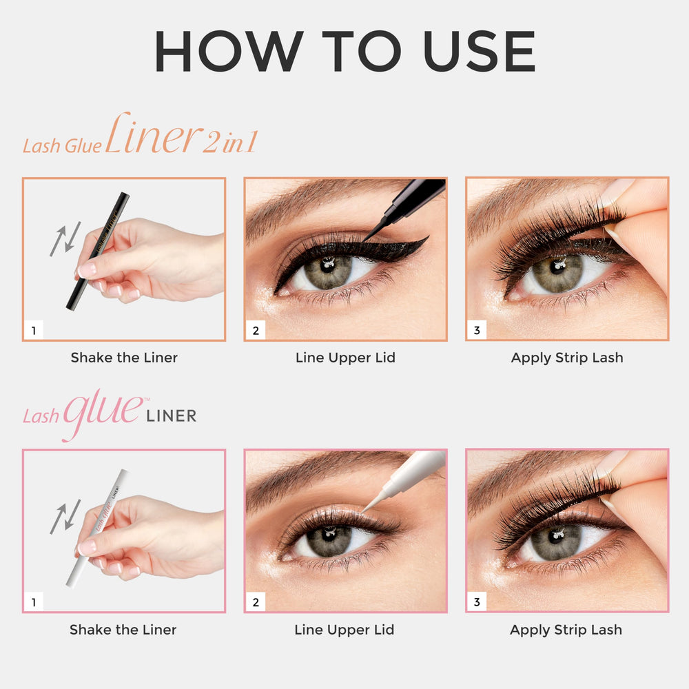 KISS Lash GLUEliner tip close-up emphasizes fine point for accurate lash placement.