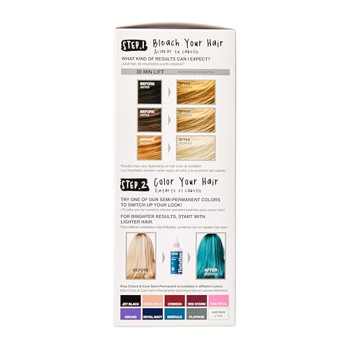 KISS Plex Serum bottle included to help protect hair during processing.
