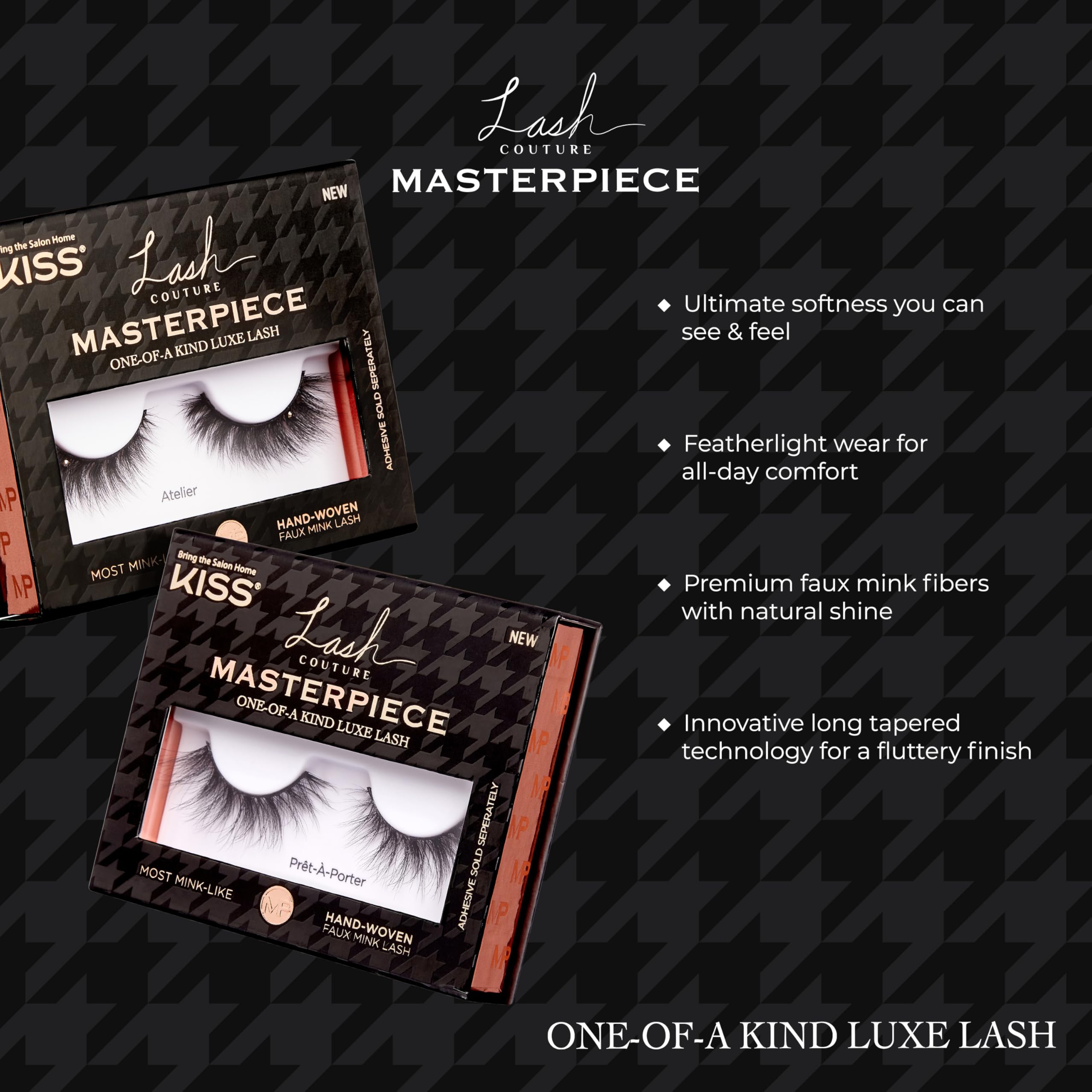 Long tapered technology provides natural blend with lashes