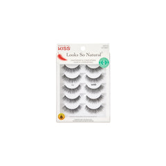 KISS Looks So Natural Shy 12mm lashes, 5-pair pack for seamless daily wear.