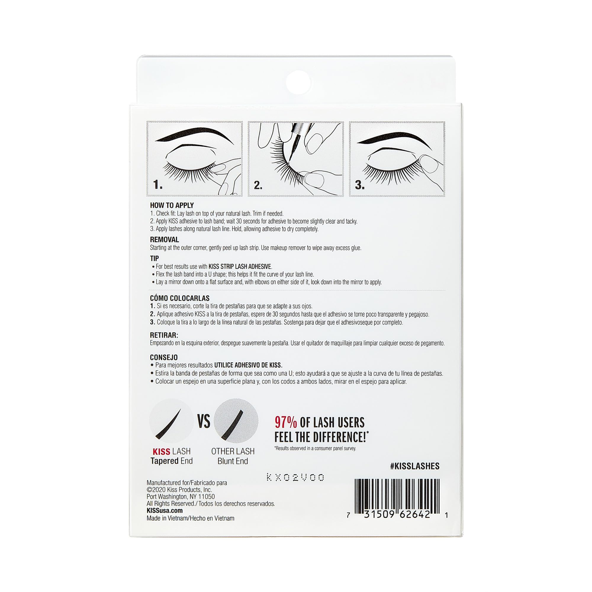KISS Looks So Natural Sultry 12mm lashes contact lens friendly option.