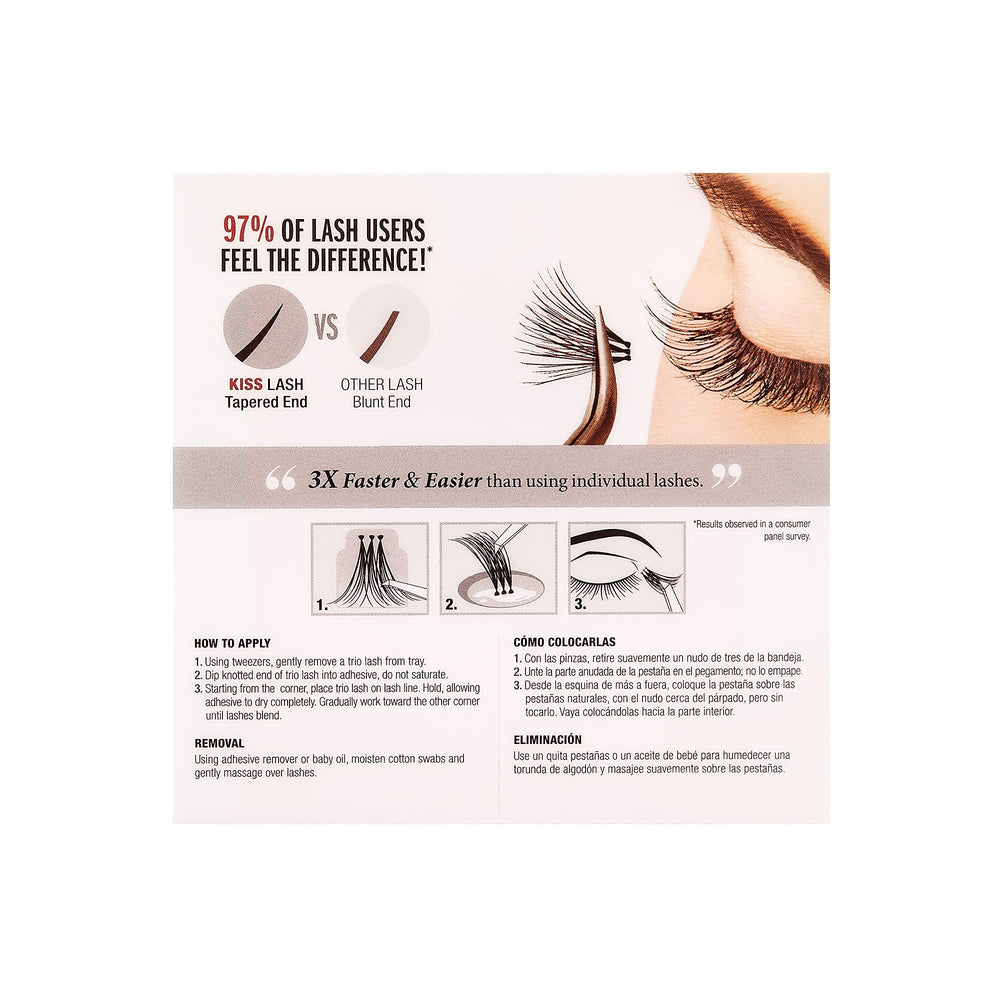 Tray with built-in glue pocket from KISS Looks So Natural Trio Lashes for easy application.