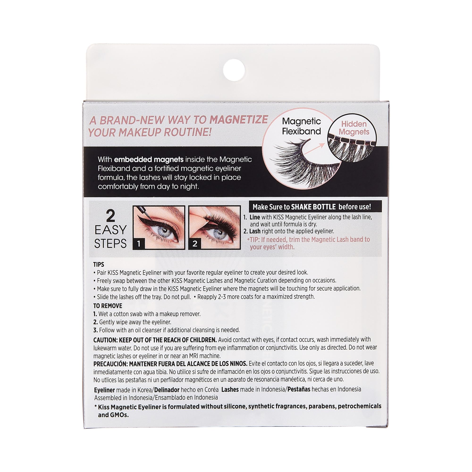 KISS Charm eyeliner with dermatologist-tested formulation.