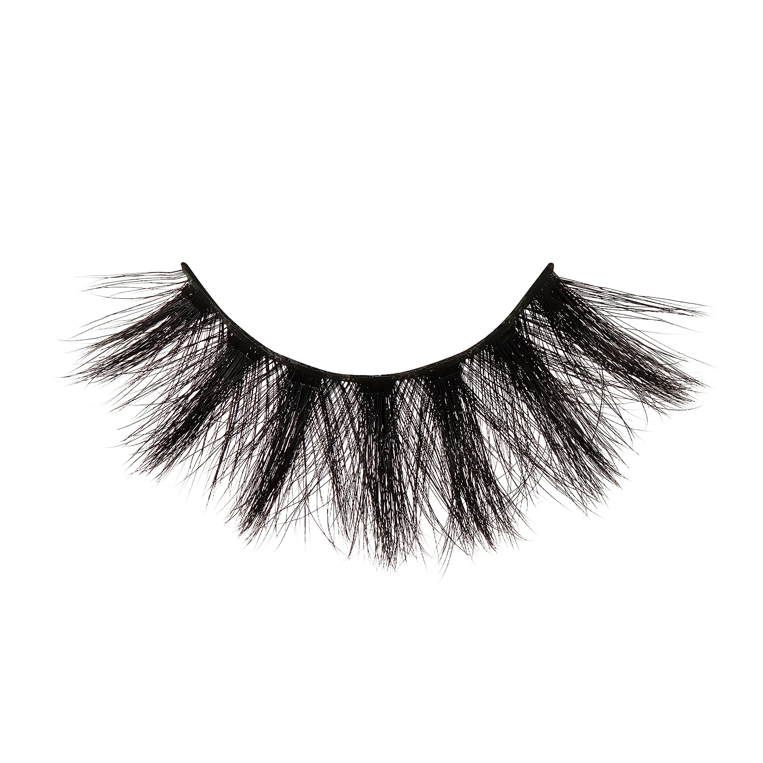KISS Matte Black faux mink texture looks luxurious and soft.