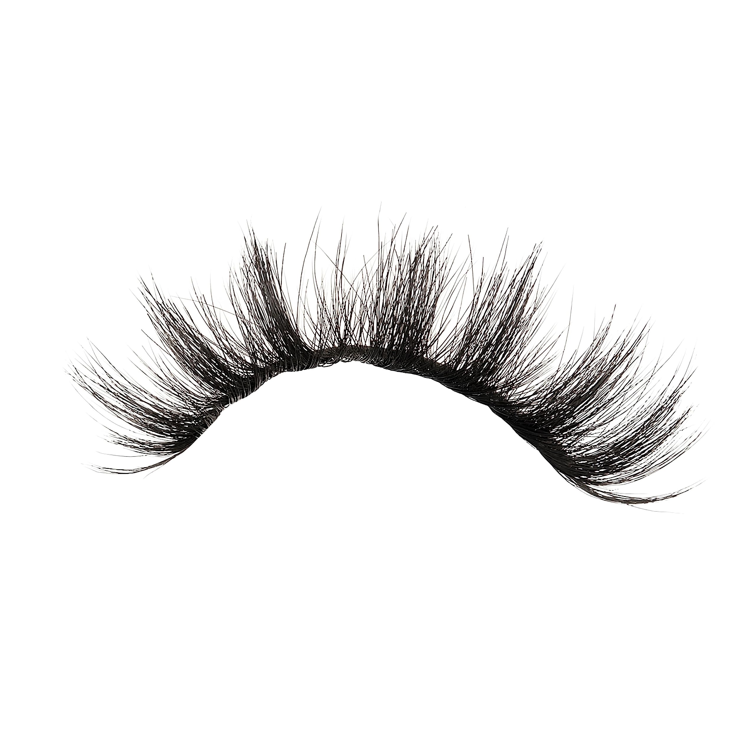 KISS Matte Black lashes maintain curl for all-day wear and shape.