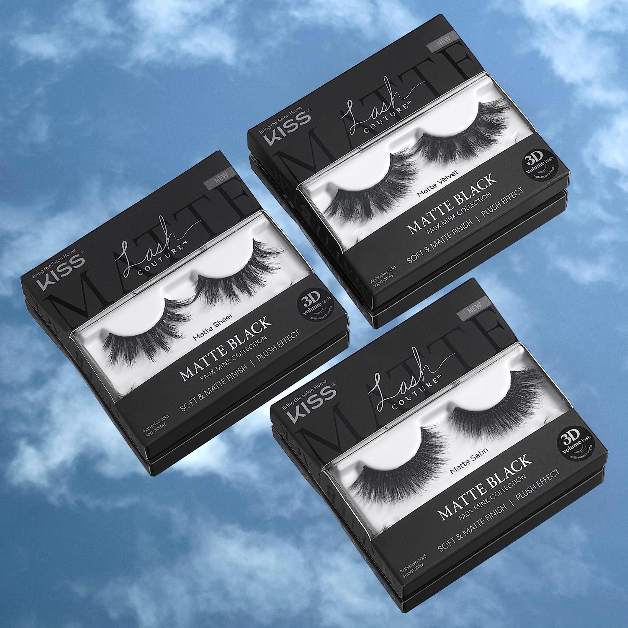 KISS Matte Black lash band detail highlights flexible, comfortable fit.