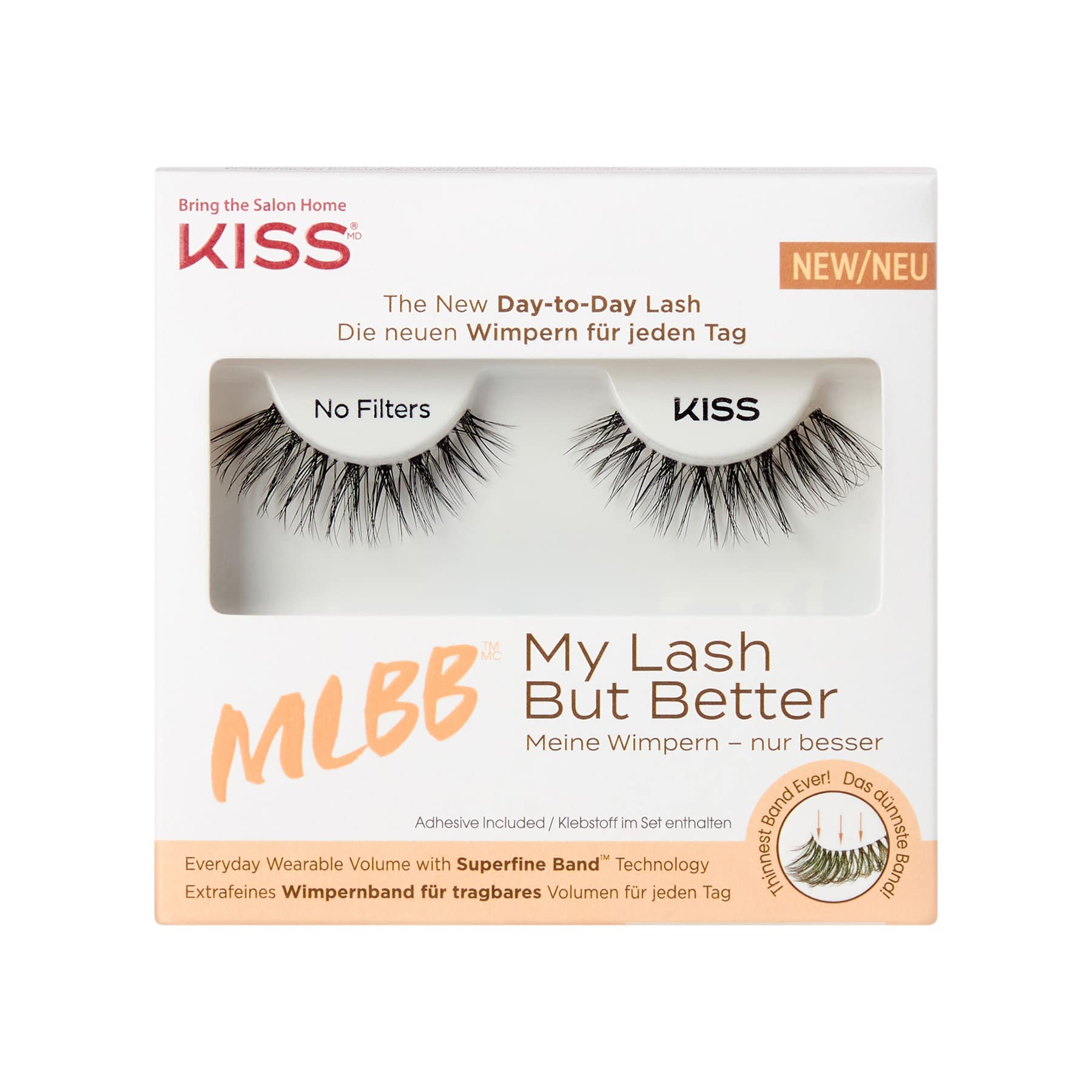 KISS MLBB No Filters lash band close-up showing ultra-thin band for invisible wear