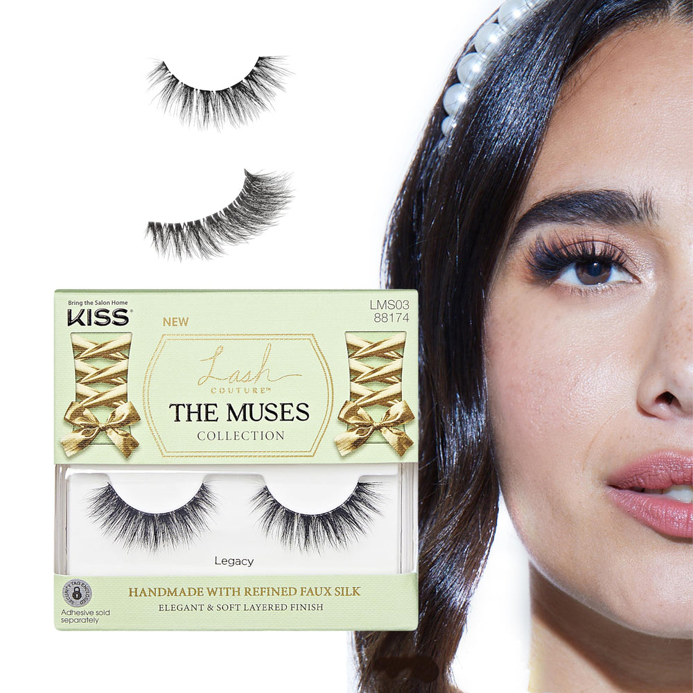 KISS Muses Legacy 12mm lashes—easy application for quick glam.