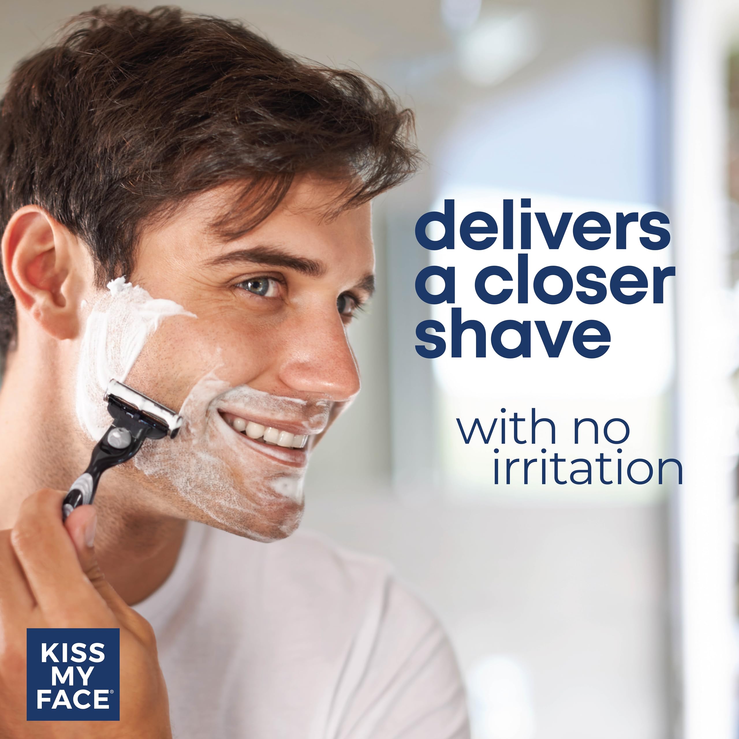 Four-pack packaging variation highlights value option for Kiss My Face cream.