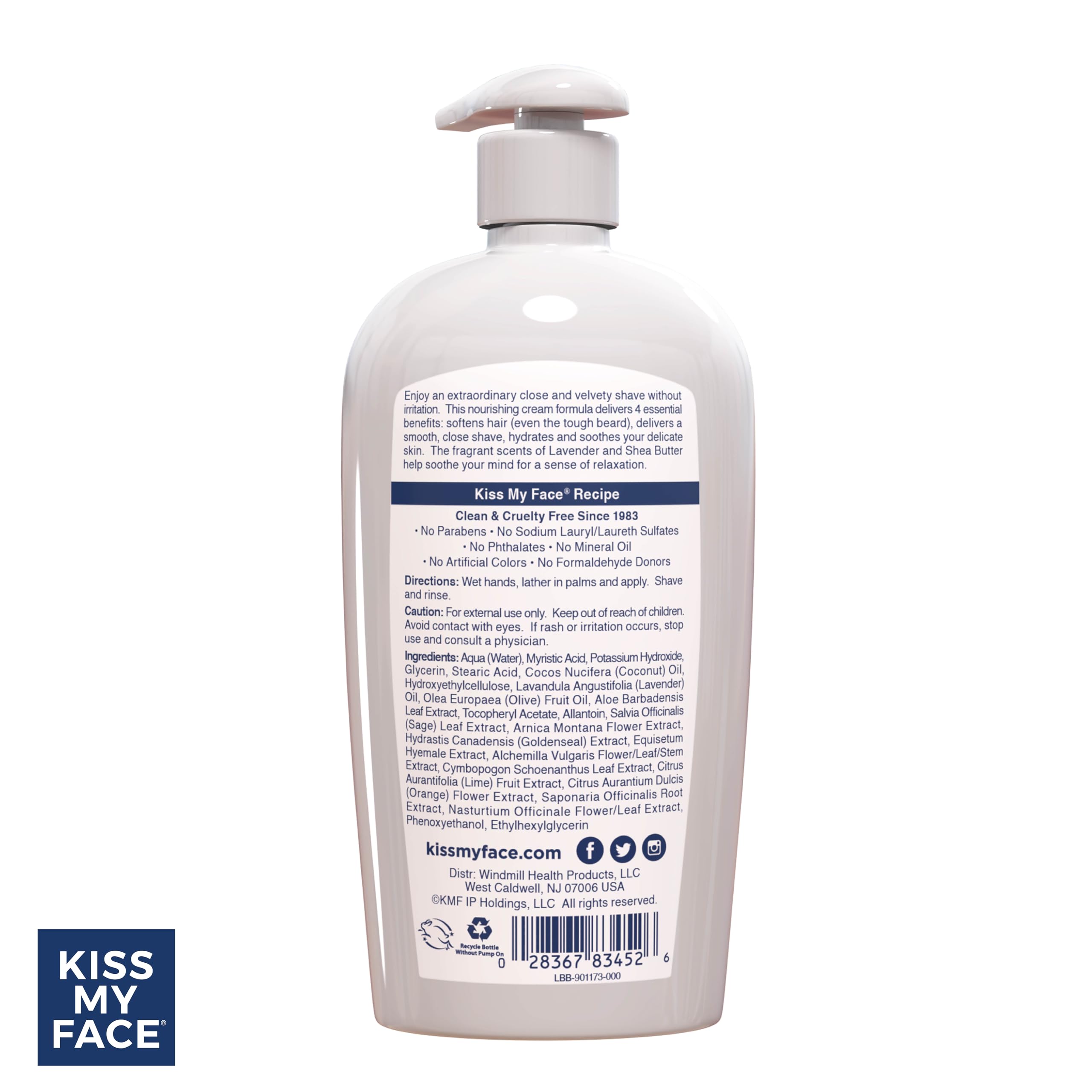 Kiss My Face Moisture Shave rich cream texture ready for easy application