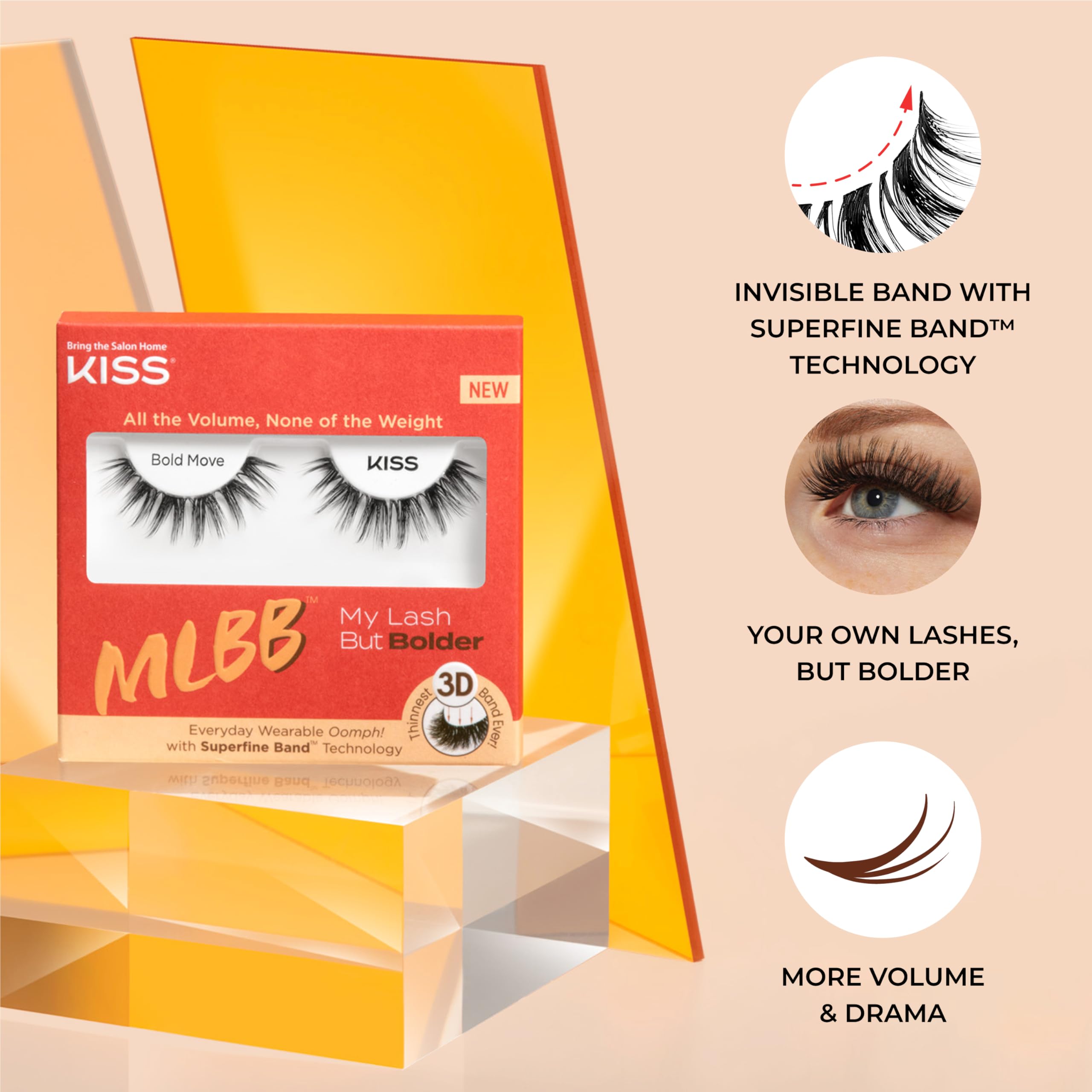 KISS My Lash water-resistant strip lashes stay put.