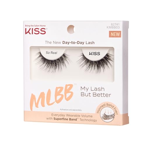 KISS My Lash But Better So Real 12mm application close-up showing easy placement