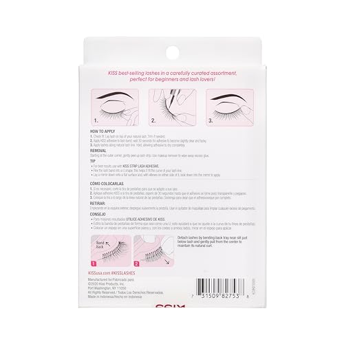 KISS So Wispy 5-pair multipack blends seamlessly for a fuller, natural look.