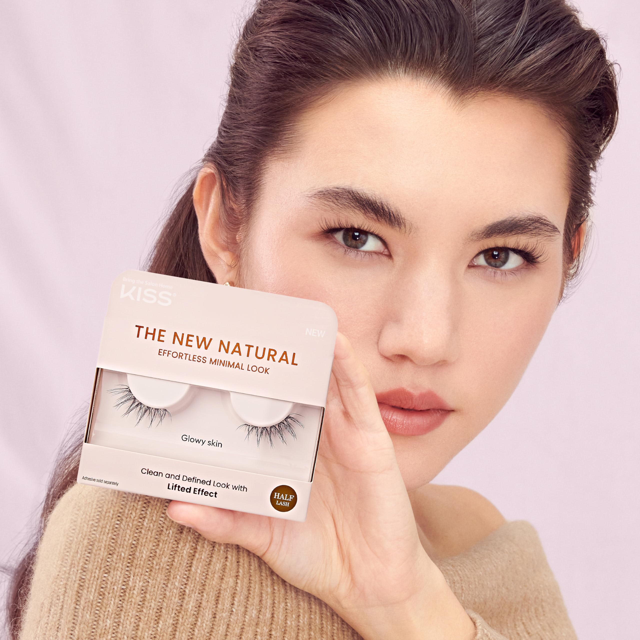 KISS The New Natural half lash pair ready for easy layering.
