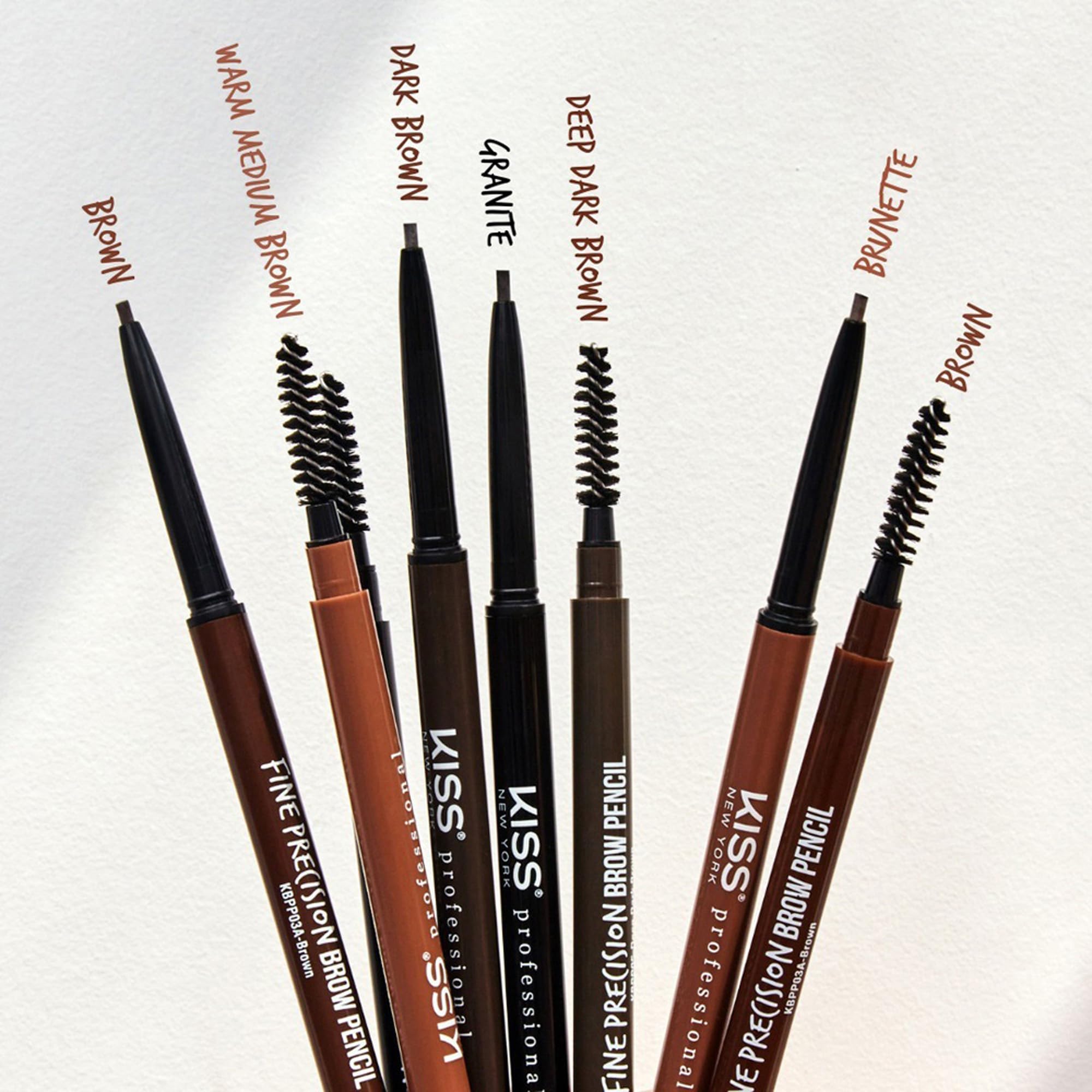 Slim pencil profile supports precise application on brow lines.