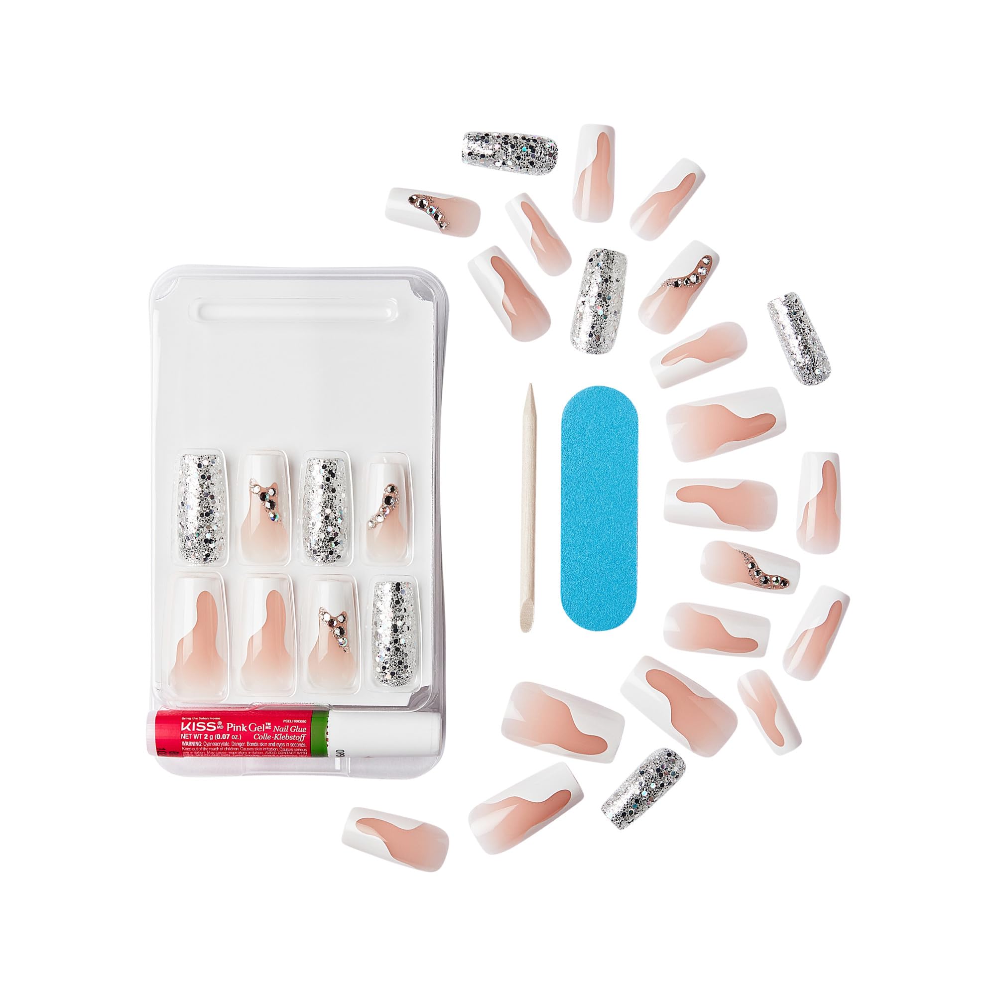 KISS New York manicure stick for clean edges during application.
