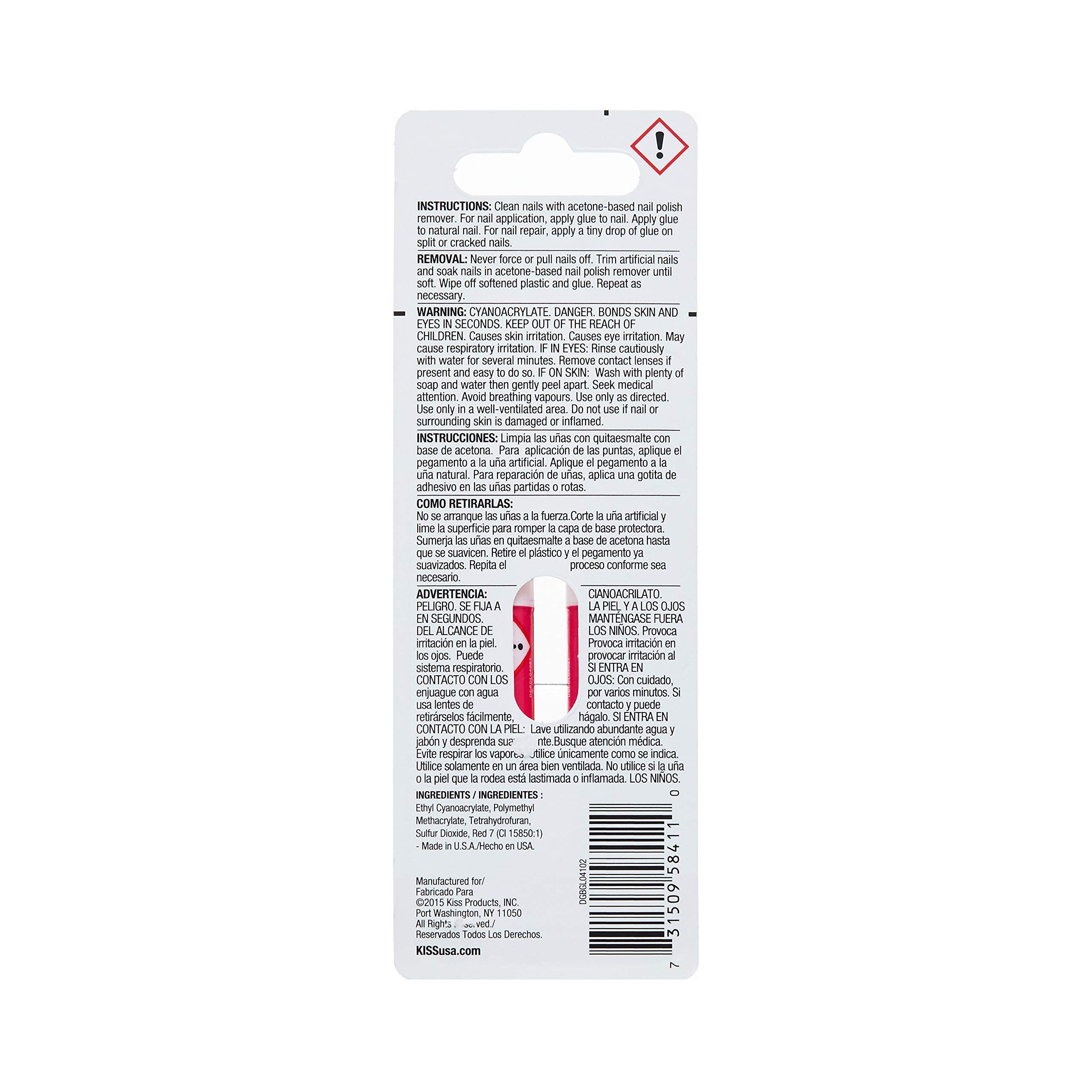KISS Pink Gel Nail Glue close-up showing precision application for strong holds.