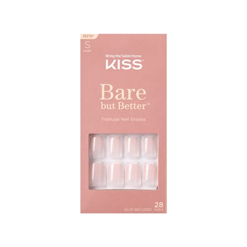 KISS pink gel nail glue included with the kit for easy home adhesion.