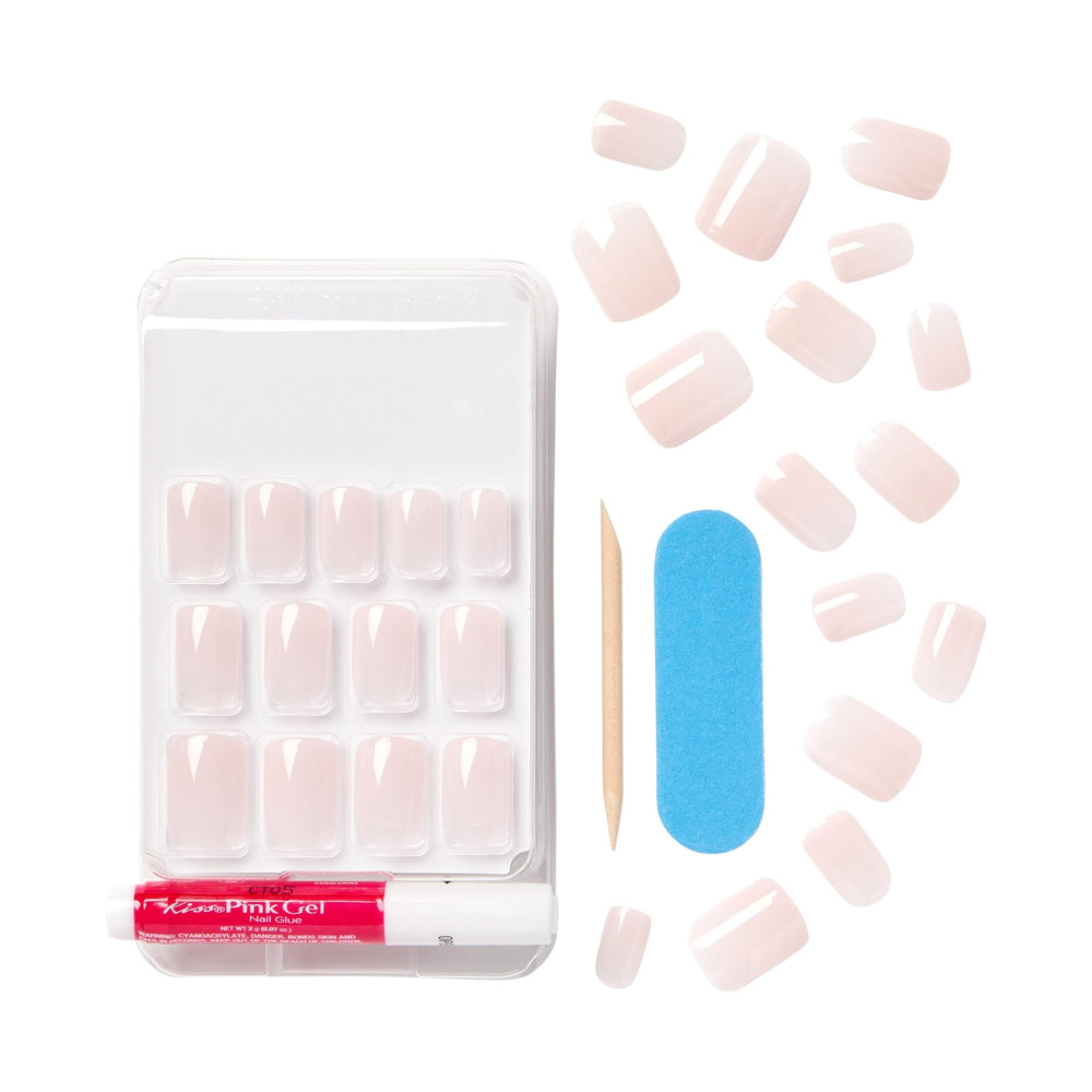 Array of KISS Bare but Better shade options with included tools.