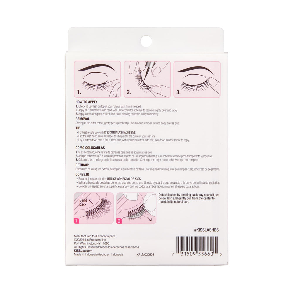 KISS So Wispy 12mm lashes enhance daily makeup with lightweight appeal.