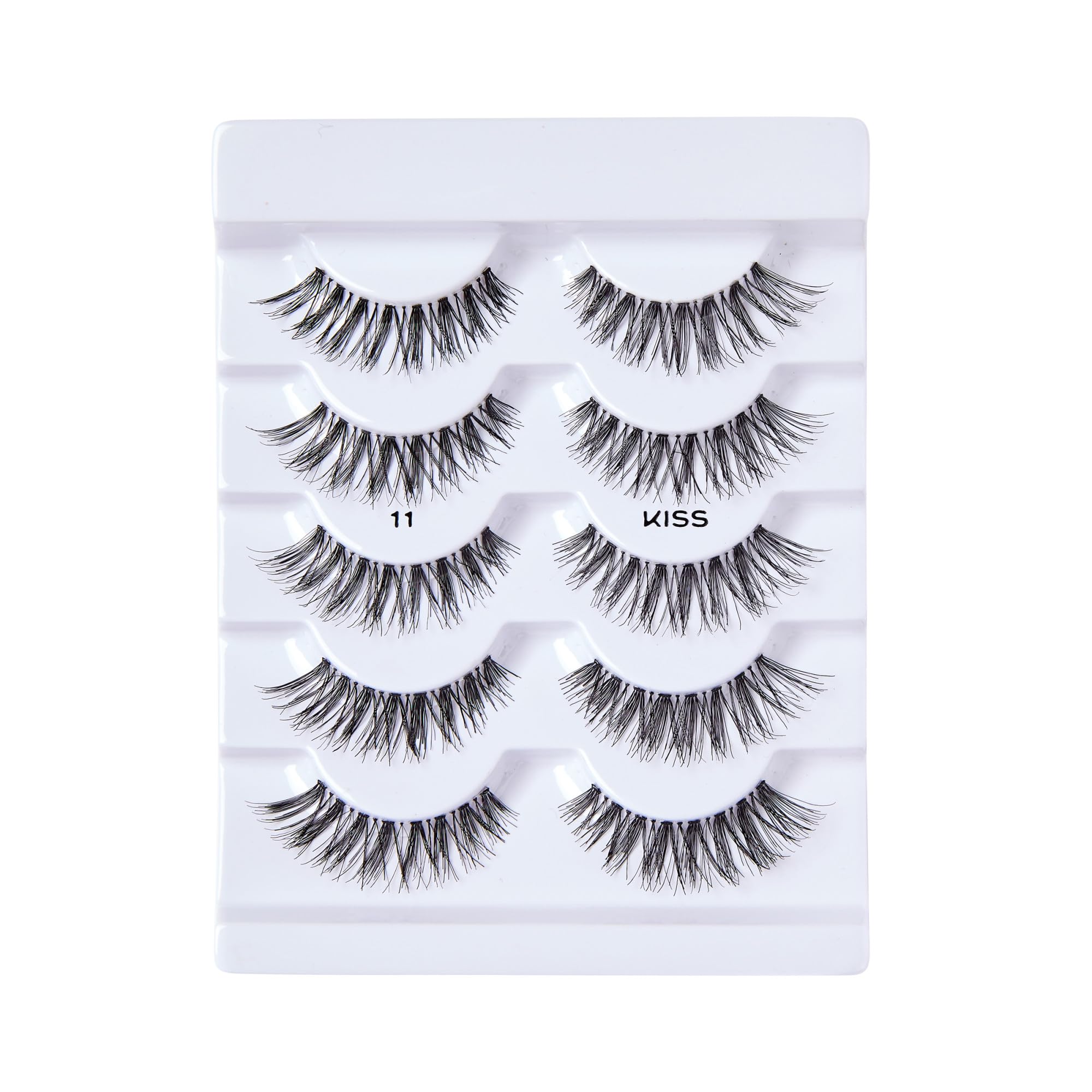 KISS So Wispy lashes feature a clear band for natural comfort.