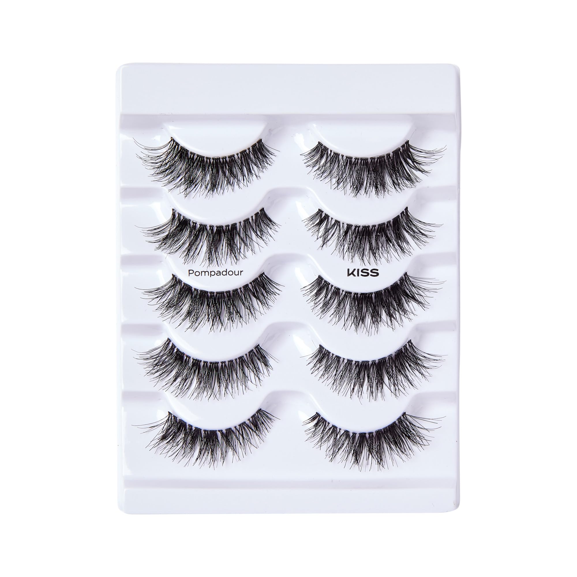 KISS So Wispy Pompadour 16mm lashes offer crisscross pattern for full, lifted look