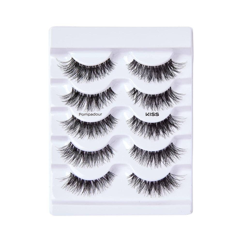 KISS So Wispy Pompadour 16mm lashes offer crisscross pattern for full, lifted look