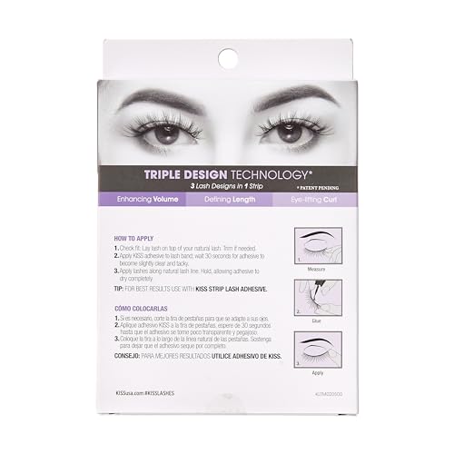 Kiss Split-Tip volume creates fluffy, full lashes