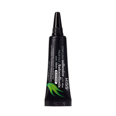 KISS Strip Lash Adhesive Black applied to lashes for quick, long-lasting adhesion.