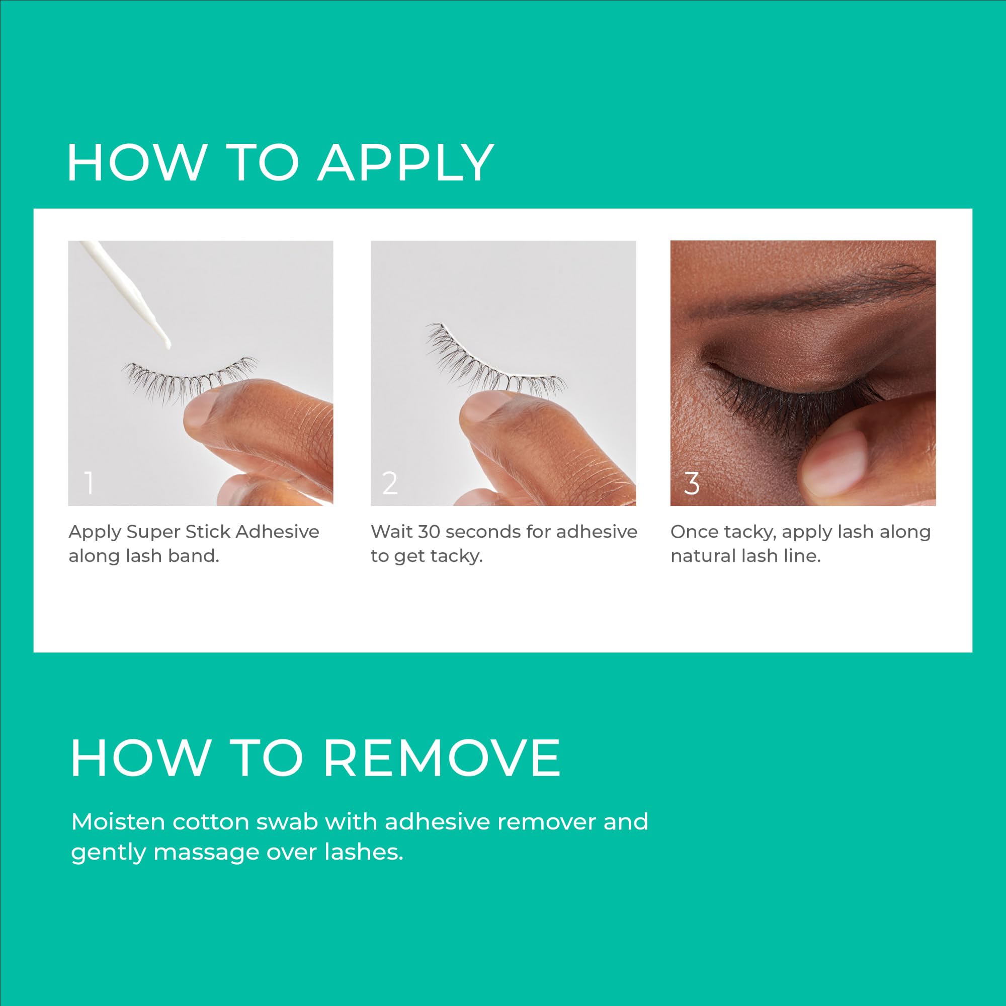 Clear formula option for lightweight, natural lash pairing.