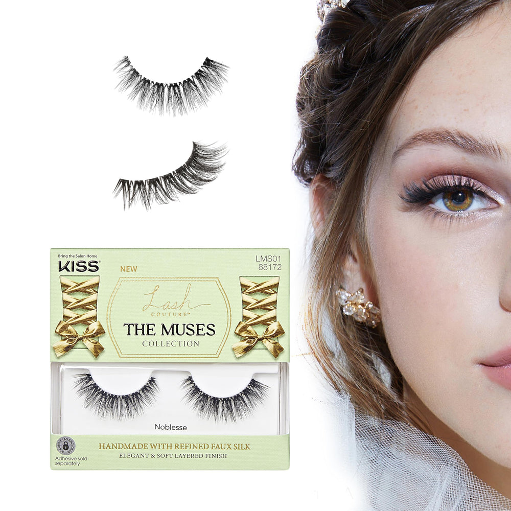 KISS The Muses Noblesse 12mm lash band close-up for a natural look.