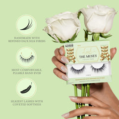 KISS The Muses Noblesse 12mm faux silk fibers create refined soft layers.
