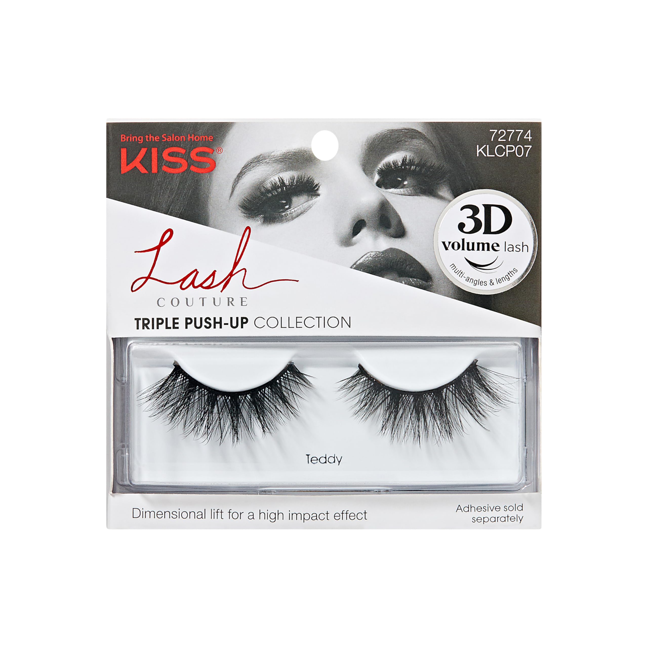 KISS Triple Push-Up Teddy 12mm closeup highlights dramatic lift for everyday wear.