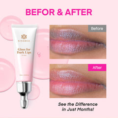 KissBea Aclarado de Labios, ingredientes con vitamina C y limón para tono más uniforme.