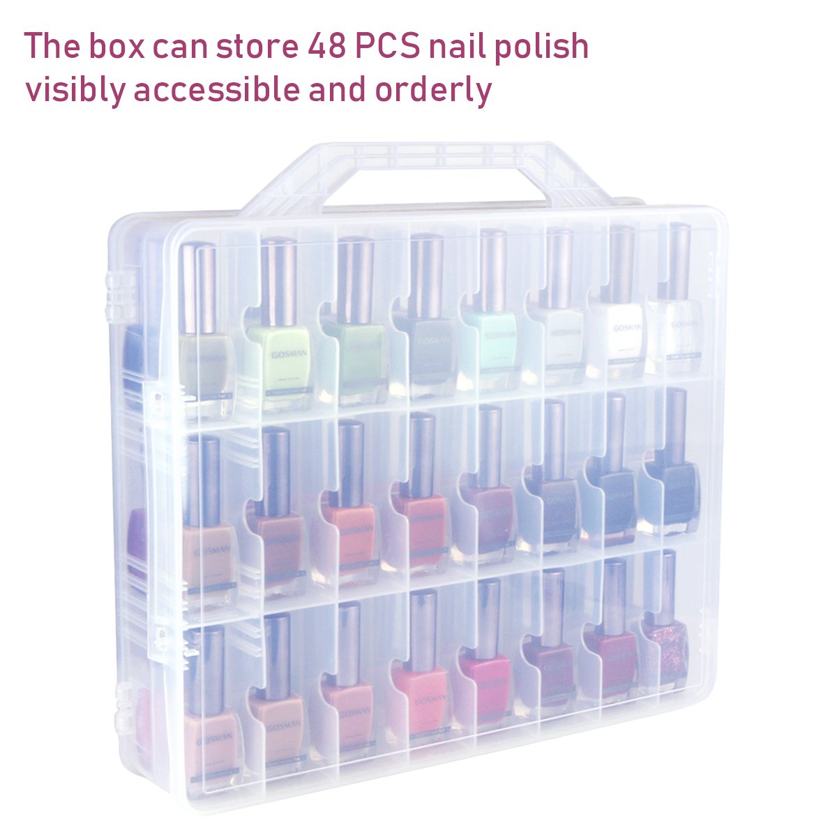 Kissbuty clear organizer with adjustable dividers for versatile storage