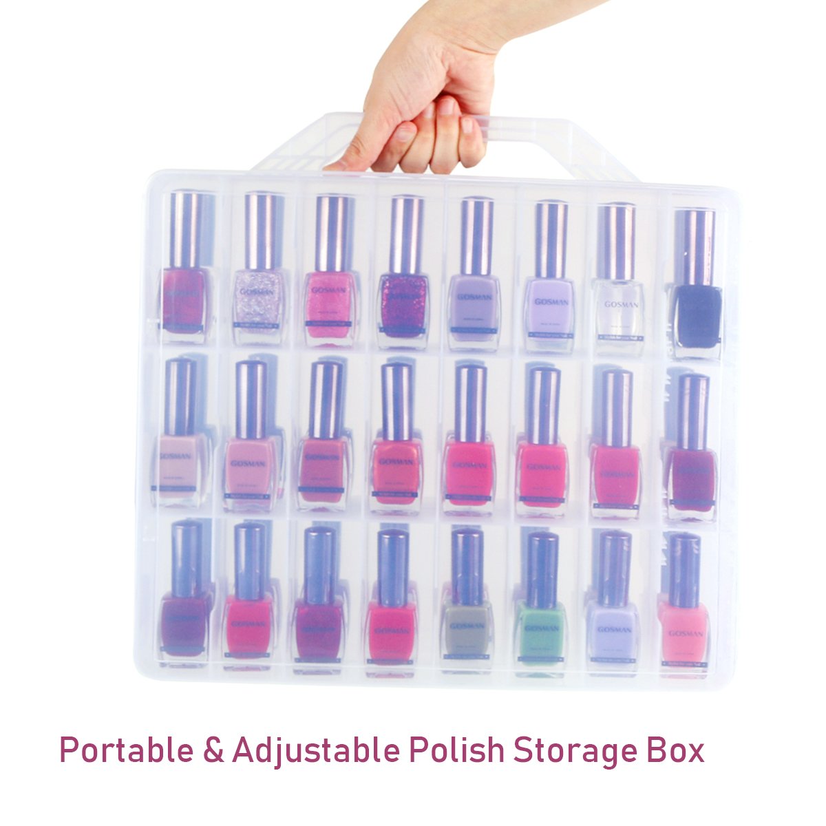Kissbuty compact nail polish storage on dresser or counter saves space